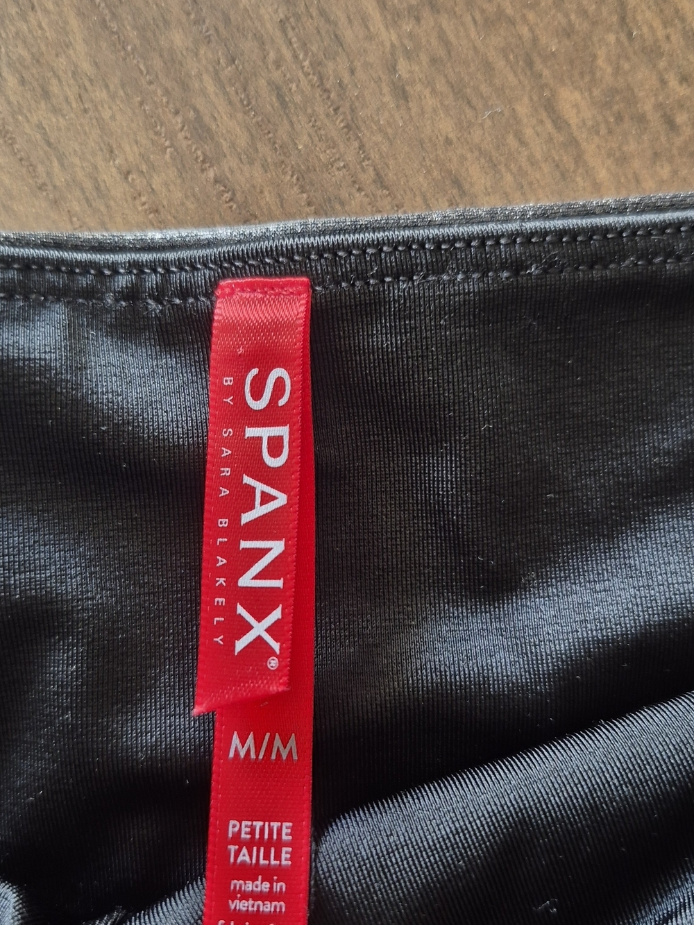 Spanx Faux Leather High-Waist Leggings in Charcoal - Picture 2 of 5